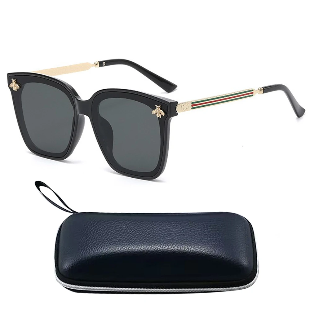 

Vintage 2023 Bee Sunglasses Women Fashion Luxury Brand Retro Sun Glasses Ladies Oversized Mirror Shades Female Oculos UV400