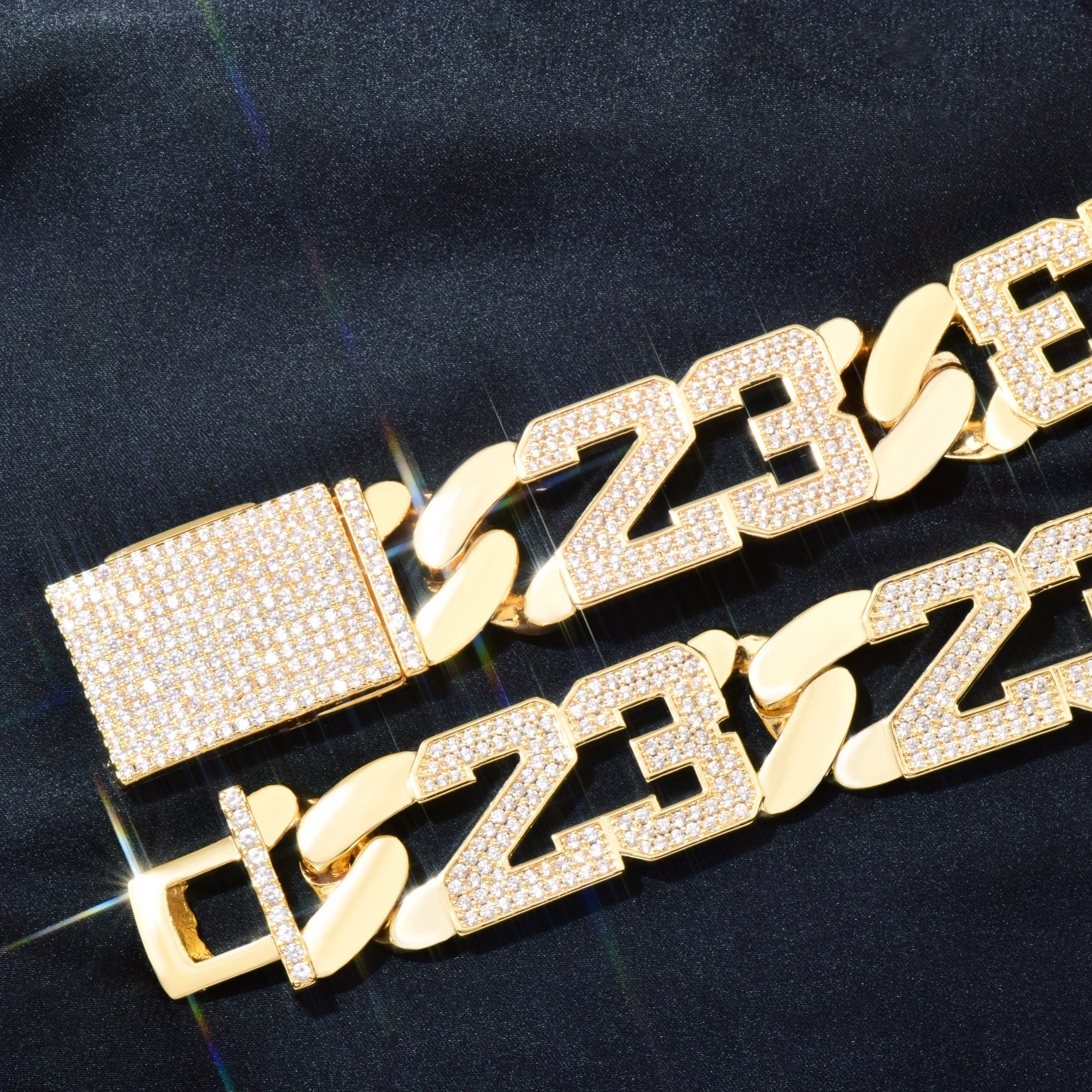 Ожерелье CUC мужское с цифрами цепь в стиле хип-хоп Толстая Медная цепочка