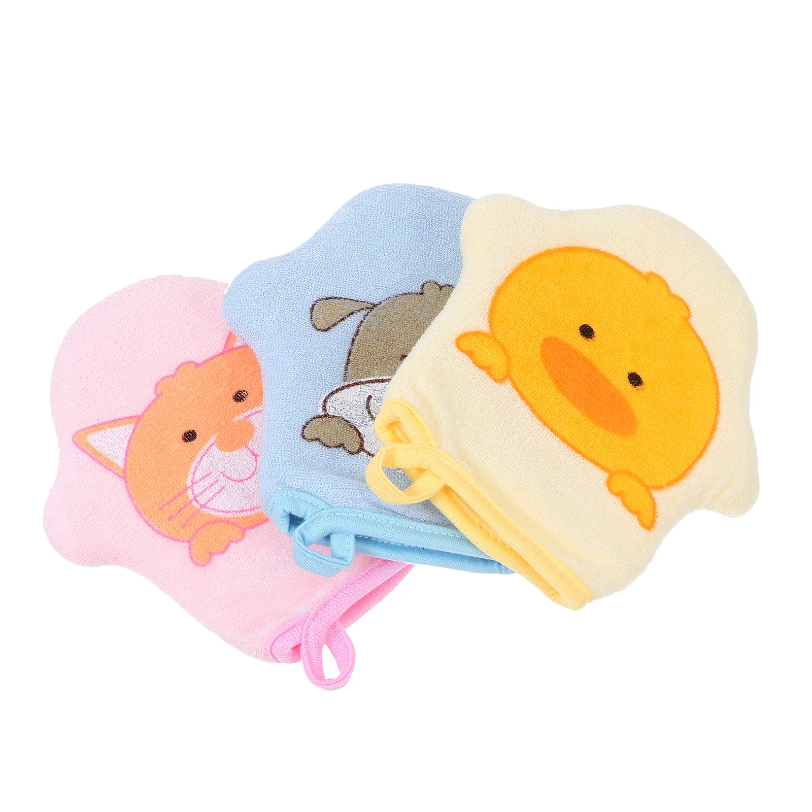 

3 Pcs Scrub Gloves Children Bath Bathing Bathroom Accessories Baby Towels Scrubber Cartoon Sponge Shower Supplies