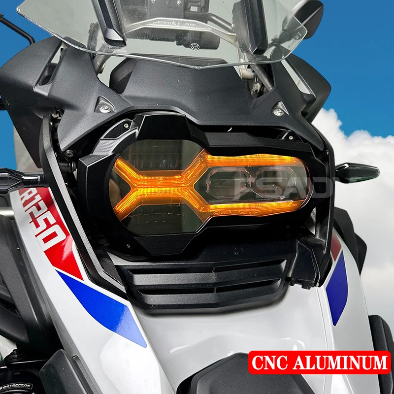 Алюминиевая защита фар мотоцикла с 4 флуоресцентными чехлами для BMW R1250GS GSA R 1250 GS