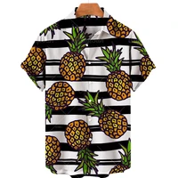 men and kid summer fruit pattern short sleeve unisex loose fashion casual top holiday beach hawaiian shirt 5xl 3d printing shirt