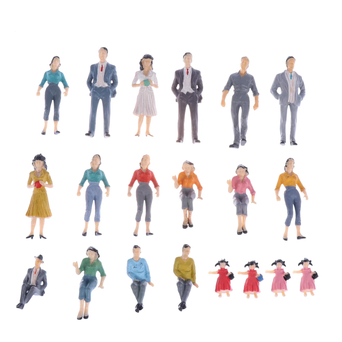 

People Painted Figures Miniature Figurines Tiny Multicolormoulds Figurinemini Mold Figureminiatures Citymodelscenes Trains