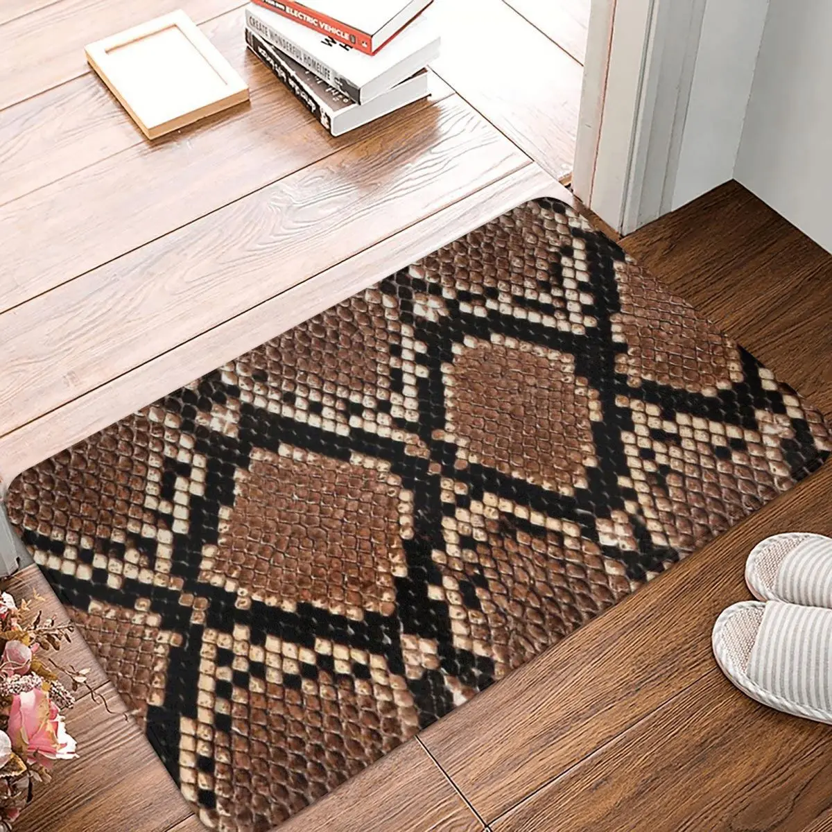 

Animal Skin Bath Mat Snake Doormat Kitchen Carpet Entrance Door Rug Home Decor