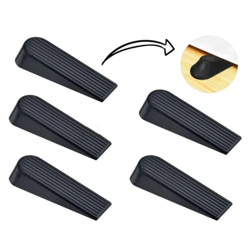 

4Pcs Anti-collision Hotel Home Wedge Door Stopper Door Rear Retainer Safety Protector Door Block