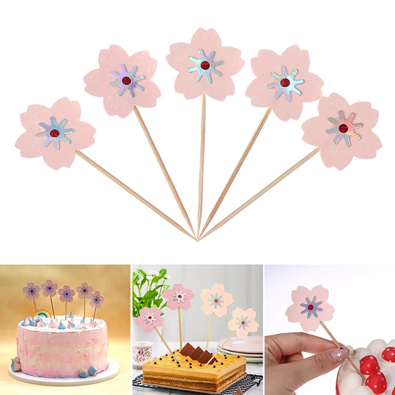 

5 шт., палочки для выпечки фруктов, в форме цветка