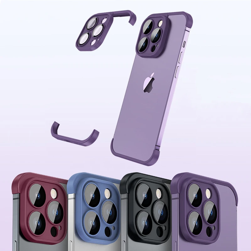 

2023 New Bare Machine Corner Pad for IPhone 13 14 PRO MAX 14Plus Lens Protector Glass for IPhone 12 13 Pro Max Mobile Phone Case