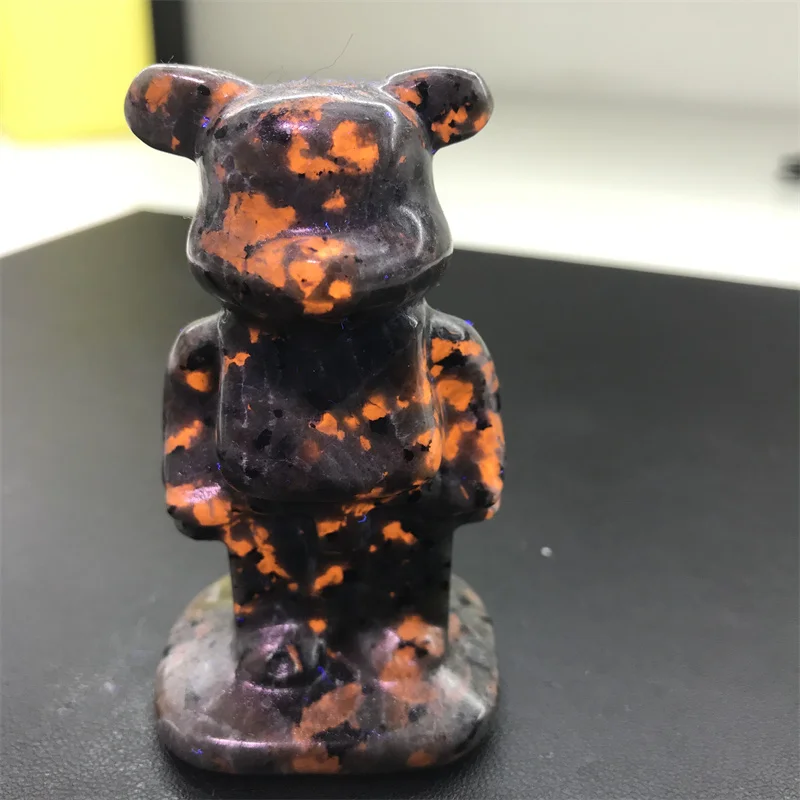

Natural Flame Stone Carved Cute Cartoon Dolls Home Decoration