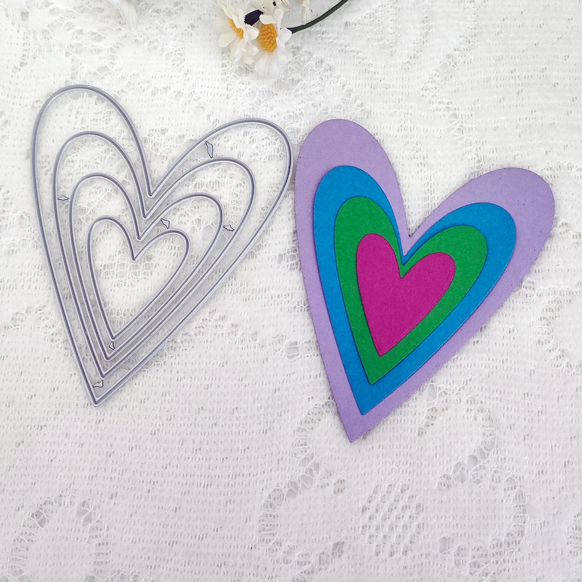 Испанское Сердце Любовь Бант Алфавит Медведь Черб Металлические Штампы Для