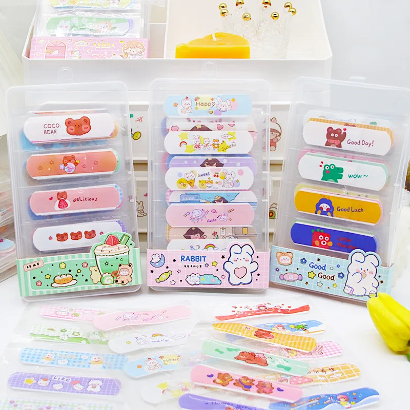 80pcs/set Cartoon Animal Band Aid Waterproof Hemostasis Patch Kawaii Adhesive Bandages First Aid Plaster Skin Tape