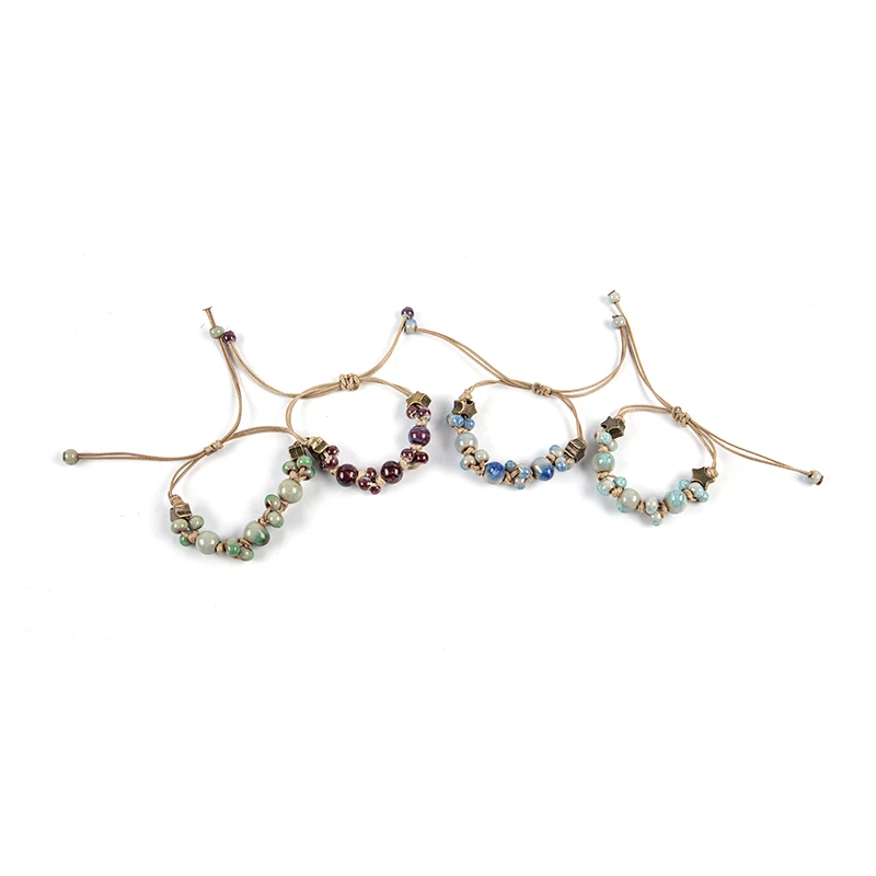 

Retro Style Ceramic DIY Handmade Women's Gift Bracelets Bangles For Woman Ladies