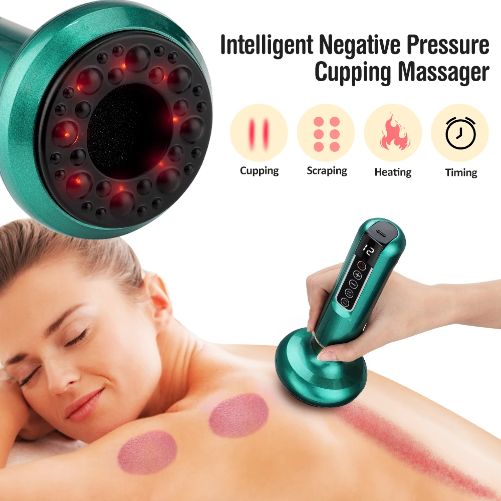 

Electric Scraping Lymphatic Cupping Guasha Device Therapy Massager Body Relaxation Stimulate Acupoints Detoxification Product
