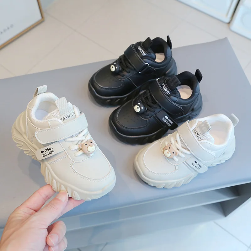 

Baby Leather Sneakers Kids Soft Sport Shoes Boys Girls Autumn And Winter Casual Shoes Children Outdoor Waterproof Running Shoes
