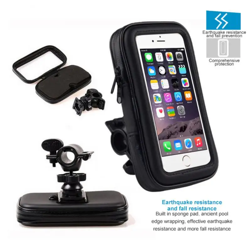 

Bicycle Handlebar Stand Waterproof Bike Phone Holder Wall Electric Motorcycle Handlebar Mount Bag Bracket Rack Bike Accessories