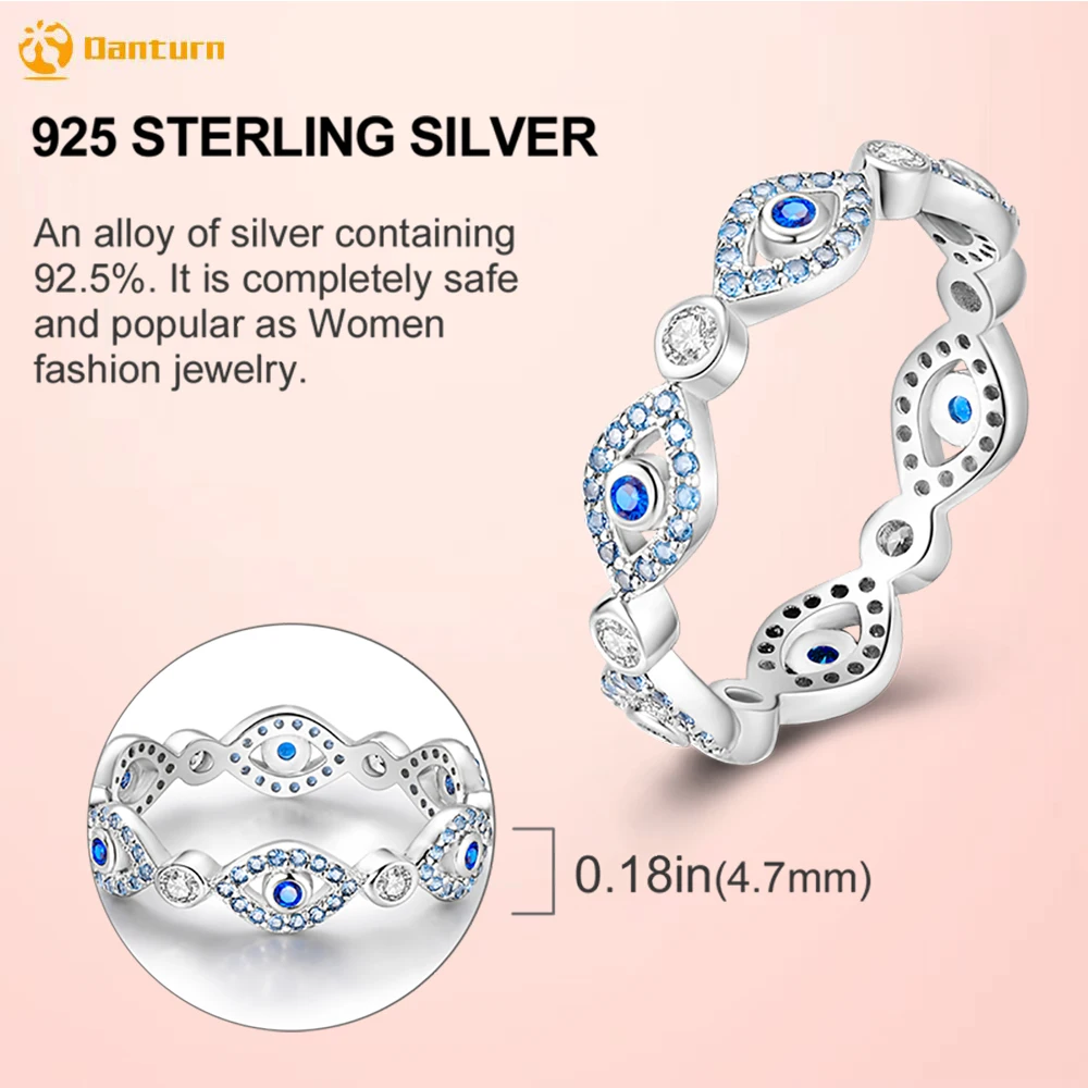 Женское серебряное кольцо с дьявольским глазом