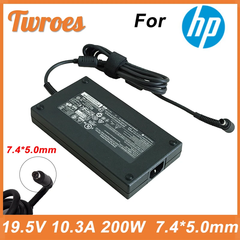 

Laptop Adapter Charger 19.5V 10.3A 200W For HP EliteBook 8740w 8760w 8770w ZBook 15 17 TPN-CA03 815680-002 835888-001