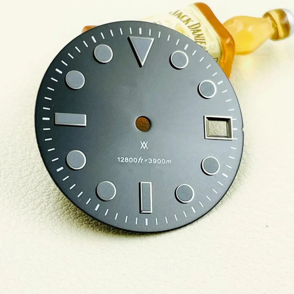 New modified NH35 dial water ghost diving watch NH36 mechanical movement watch disc watch accessories diameter 28.5mm