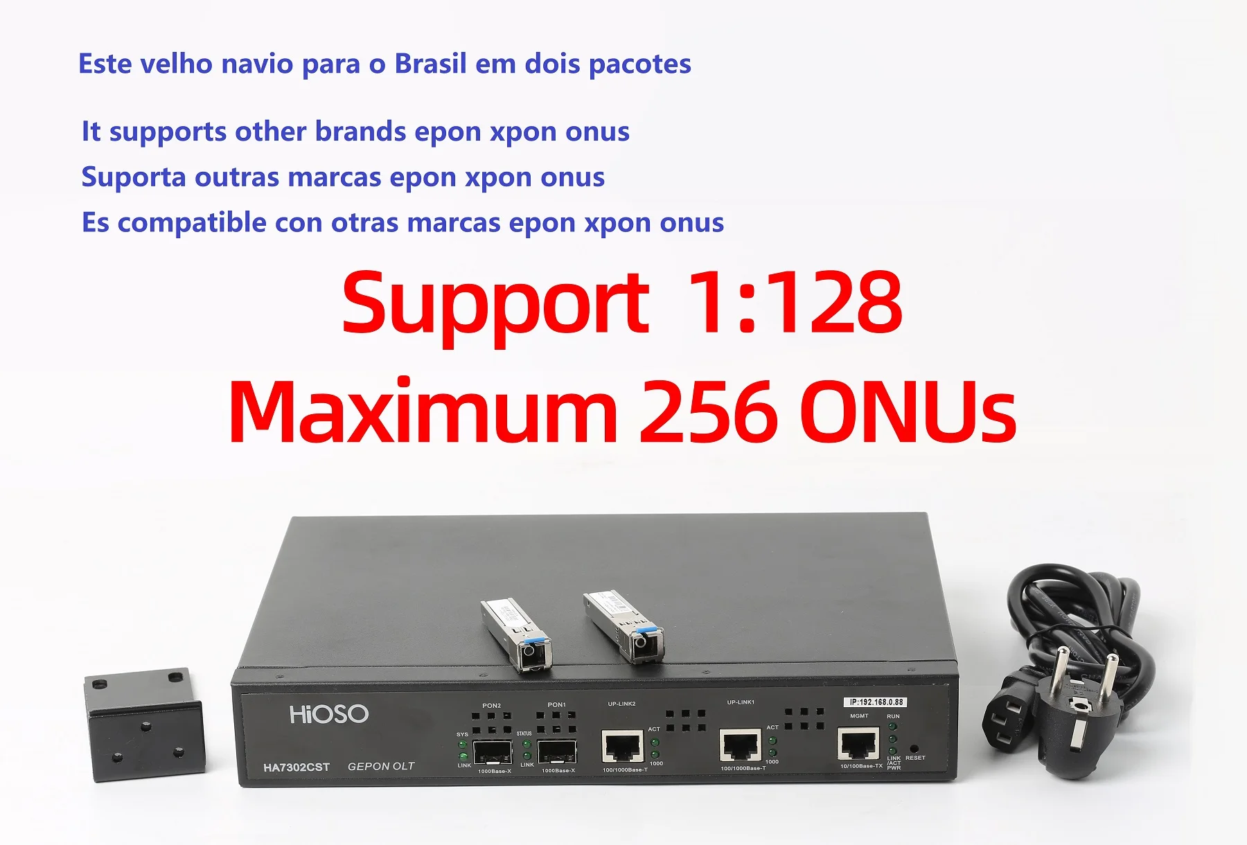Hieo 2 порта EPON OLT 2PON WEB