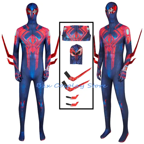 2099 косплей костюм паука из аниме поперечной линии Мигеля о'хары комбинезон герой зентай костюм на Хэллоуин маска для взрослых