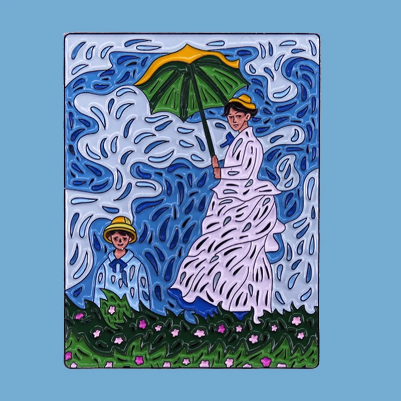 

AD2574 Art Paintings Lapel Pins for Backpacks Enamel Pins Brooches for Clothing Badges on Bags Jewelry Accessories Gifts