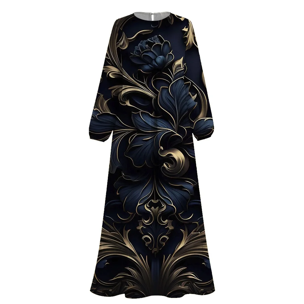 Повседневный стиль коллекция абая-кафтанов 2024 красочное черное платье для