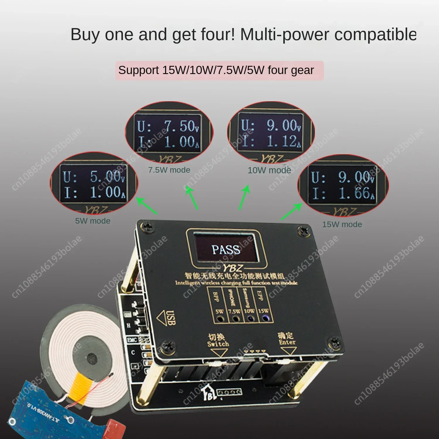 15 Вт магнитный тестер беспроводной зарядки беспроводная зарядка обнаружение