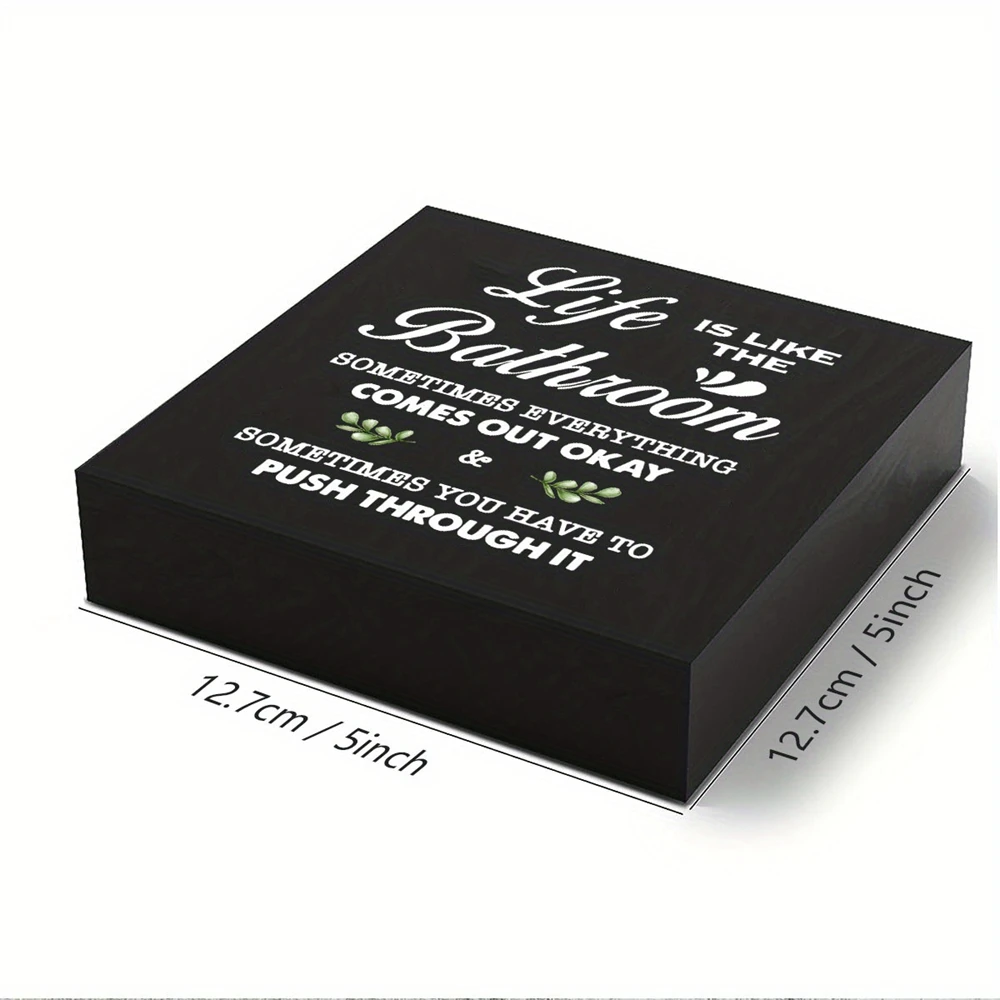 Жизнь как деревянные вывески для ванной комнаты настольные украшения и