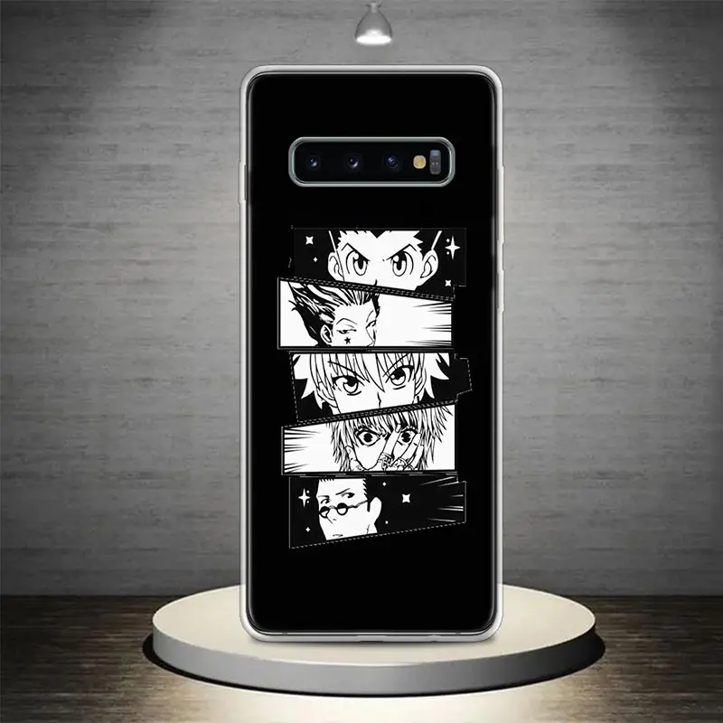 Черно-белый чехол для телефона Hunter X Samsung Galaxy S24 S23 S22 Ultra S21 Plus S20 FE S10 S9 + мягкий Funda