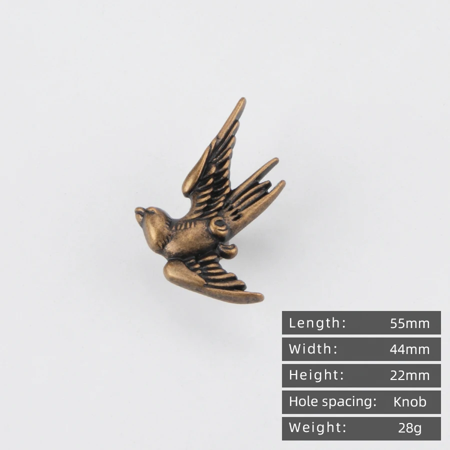 

KEDLO личность в европейском стиле, ручка в виде птицы, кухонный шкаф, античная латунь, одно отверстие, никелированная ручка для выдвижного ящика