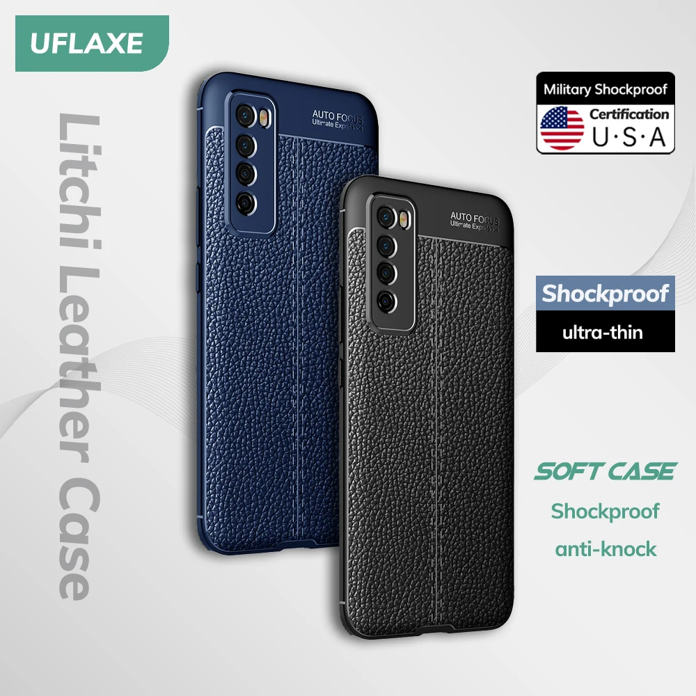 UFLAXE Original Shockproof Case for Huawei Nova 7 Pro SE Nova 7i Soft Silicone Back Cover TPU Leather Casing