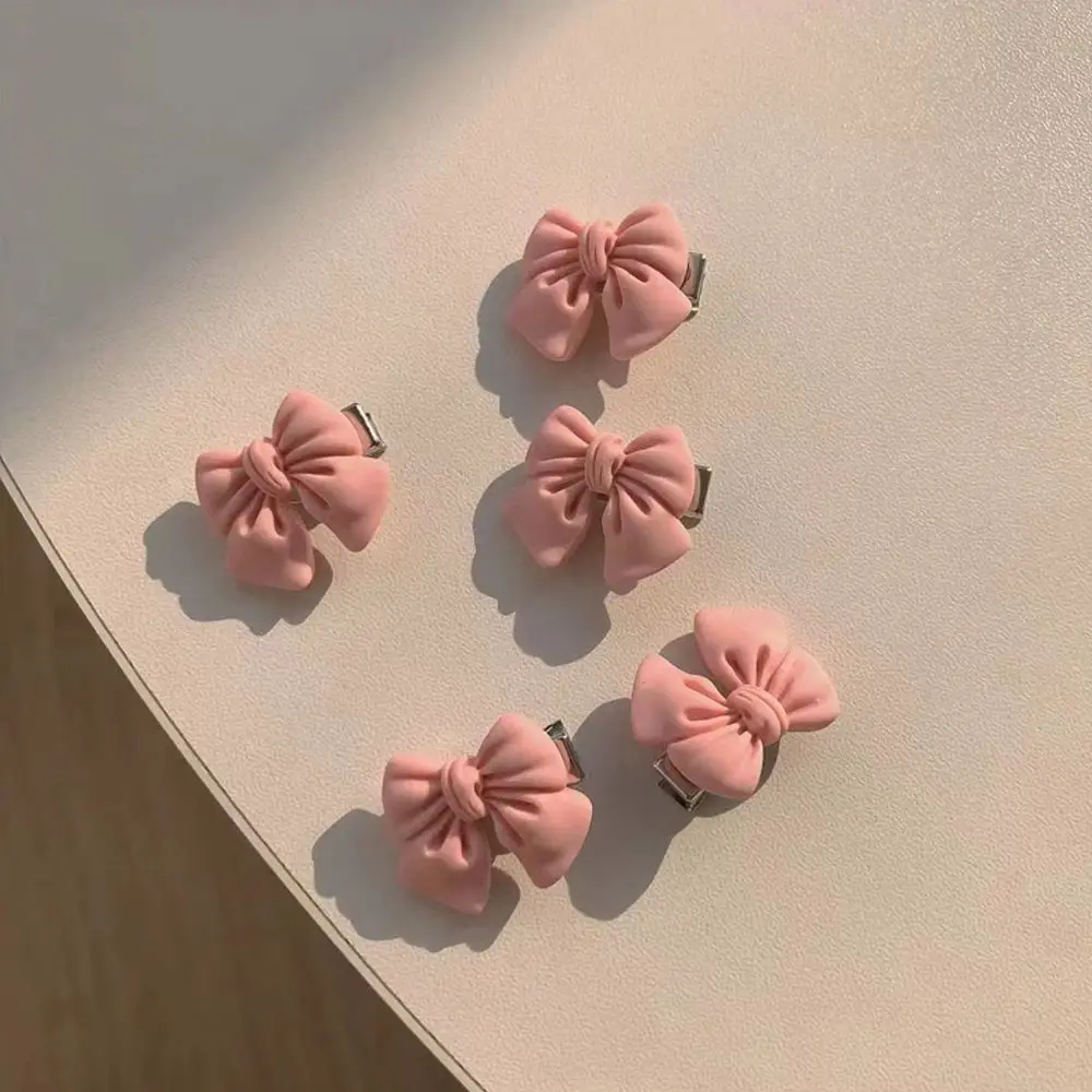 

Женская заколка для волос с розовым бантом, персиковая заколка для волос с милым сердцем, заколка-Утконос в стиле ретро, Сказочная боковая з...