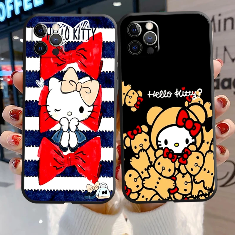 

Hello Kitty 2022 Phone Cases For iPhone 11 12 Pro MAX 6S 7 8 Plus XS MAX 12 13 Mini X XR SE 2020 Carcasa Soft TPU Funda