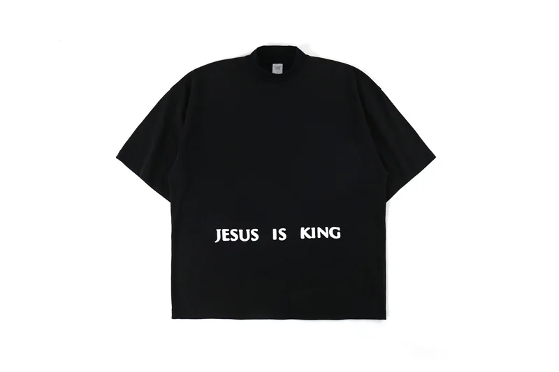 

Ошейник CPFM с изображением Иисуса короля трех богов масляной живописи для мужчин и женщин с коротким рукавом черный цвет