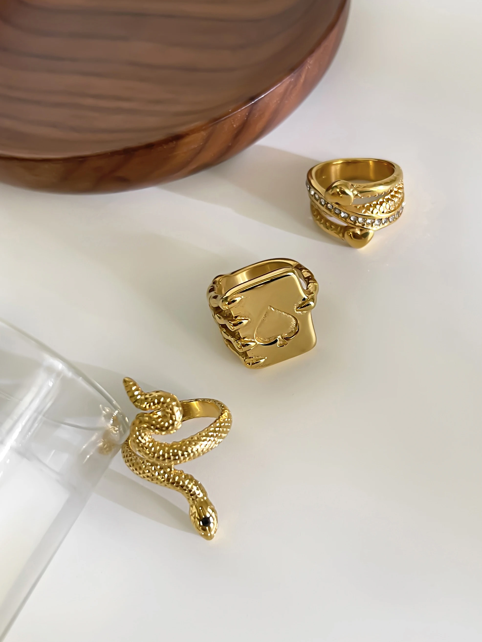 Peri'sBox Водонепроницаемые 18-каратное позолоченное кольцо с волшебной книгой в