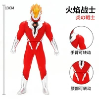 13cm small soft rubber ultraman glen fire action figures model doll furnishing articles childrens assembly puppets toys