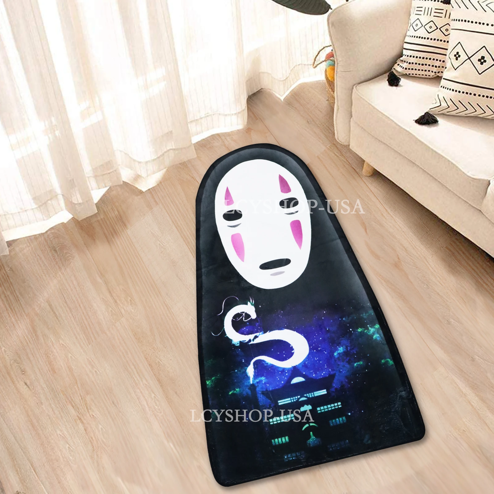 

Anime No Face Man Rugs Decorate Room Carpet Home Decor Mat Sofa Bedroom Bedside Non-Slip Rug Gift