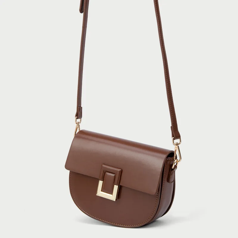 Популярная женская повседневная сумка 2024 полукруглая седельная маленькая через