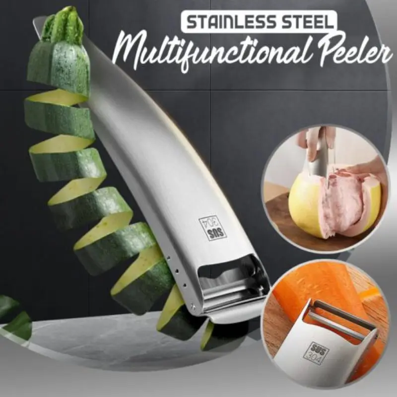 

Peeling Knife Fruit Vegetables Peeler 304 Stainless Steel Sharp Scraper Planer Multi-function Scraping Knife Kitchen Gadgets
