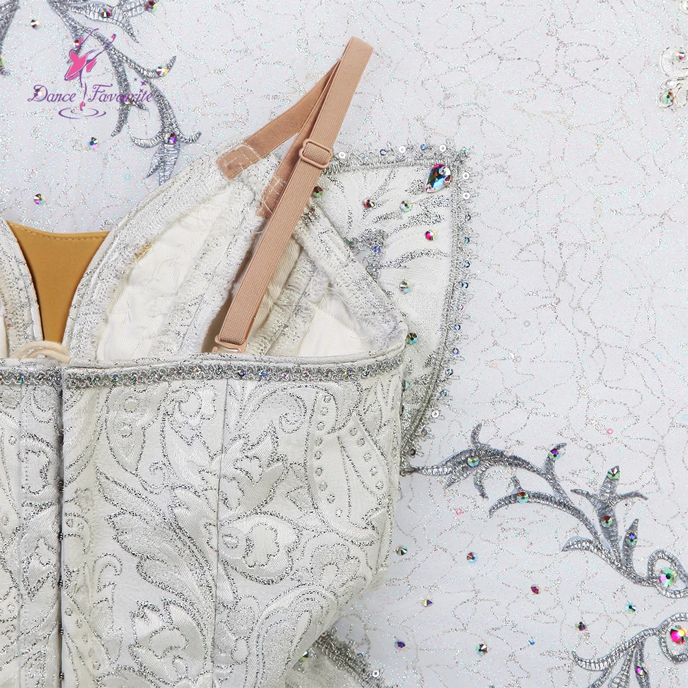 B25005 Белая профессиональная пачка с серебряной отделкой серебряная изображением