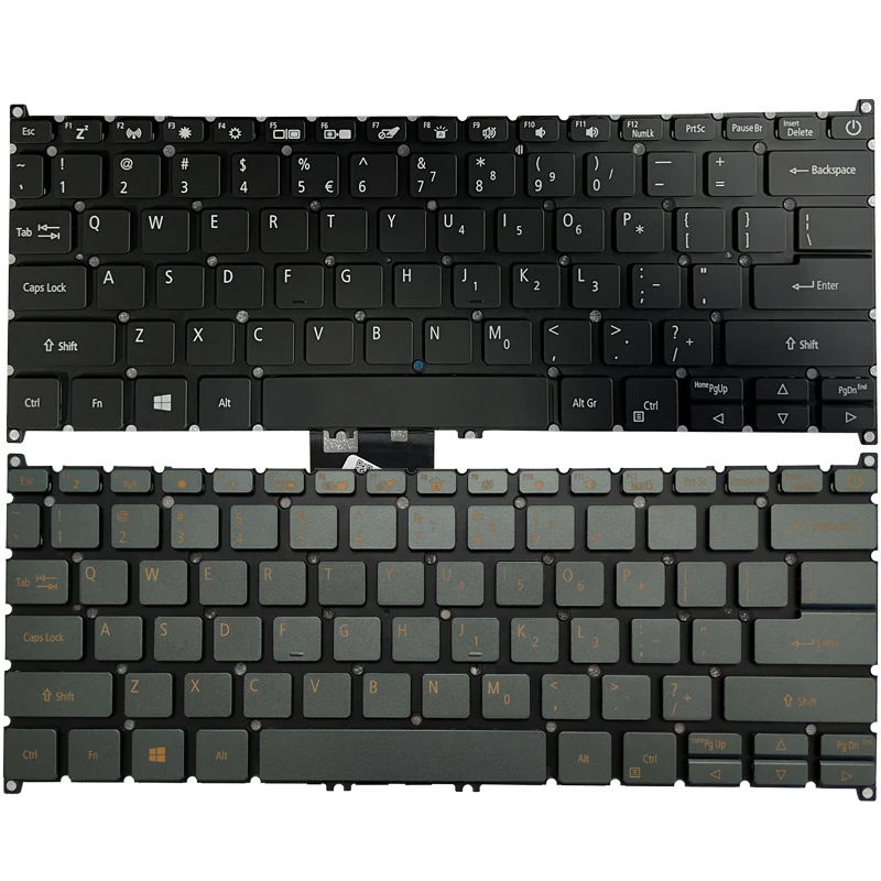 Клавиатура US для ноутбука Acer Swift 5 SF514-52 голубая подсветка