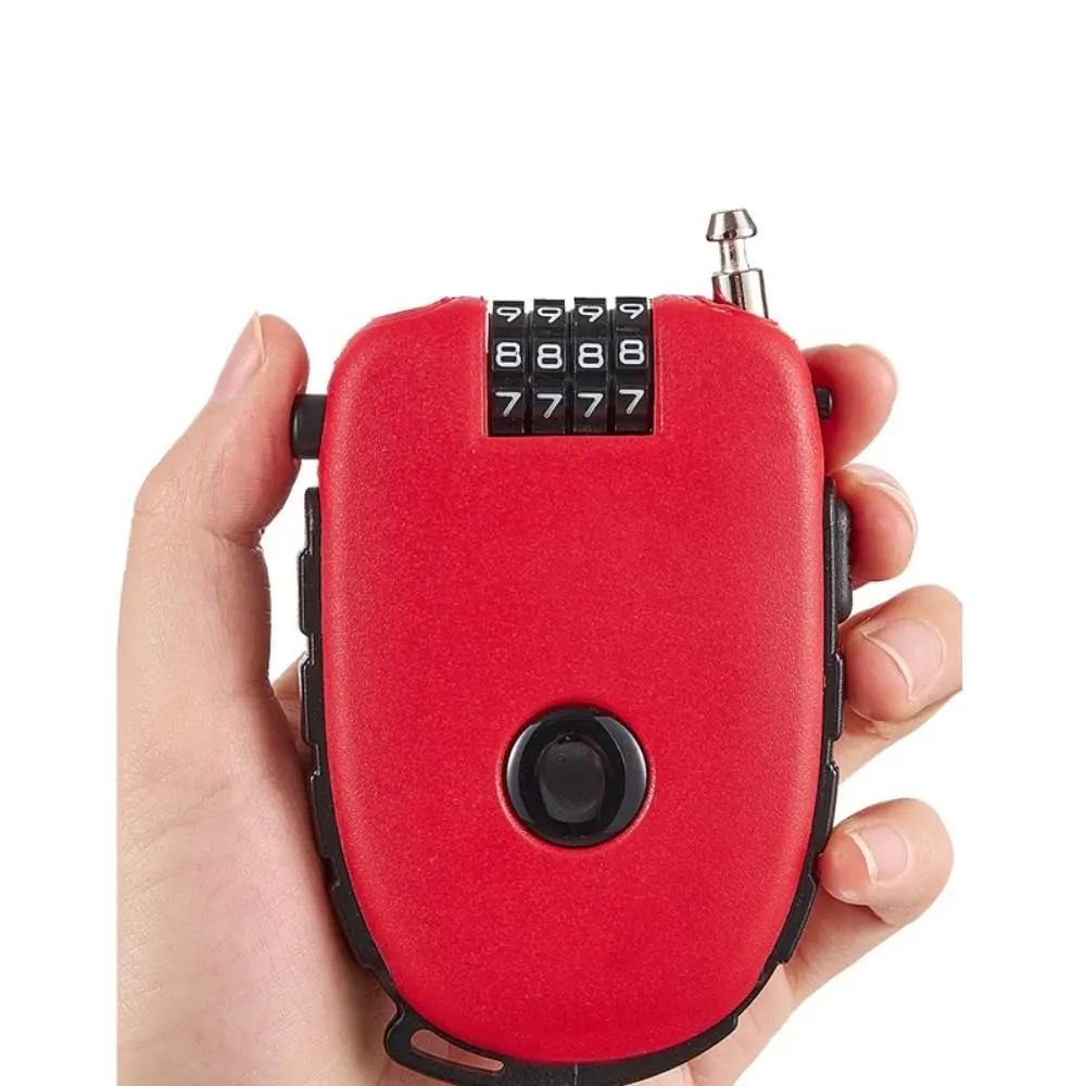 Противоугонный замок для мотоциклетного шлема 4-значный выдвижной навесной