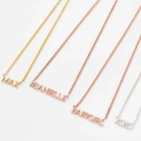 custom name women necklace new personality letter pendant punk necklace stainless steel jewelry holiday party gifts collar mujer