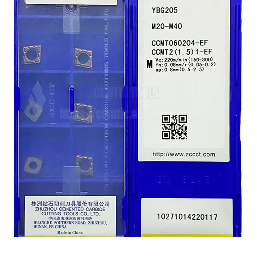ZCC CCMT2(1.5)1-EF Резак Инструменты с ЧПУ для обработки пластин Токарный станок
