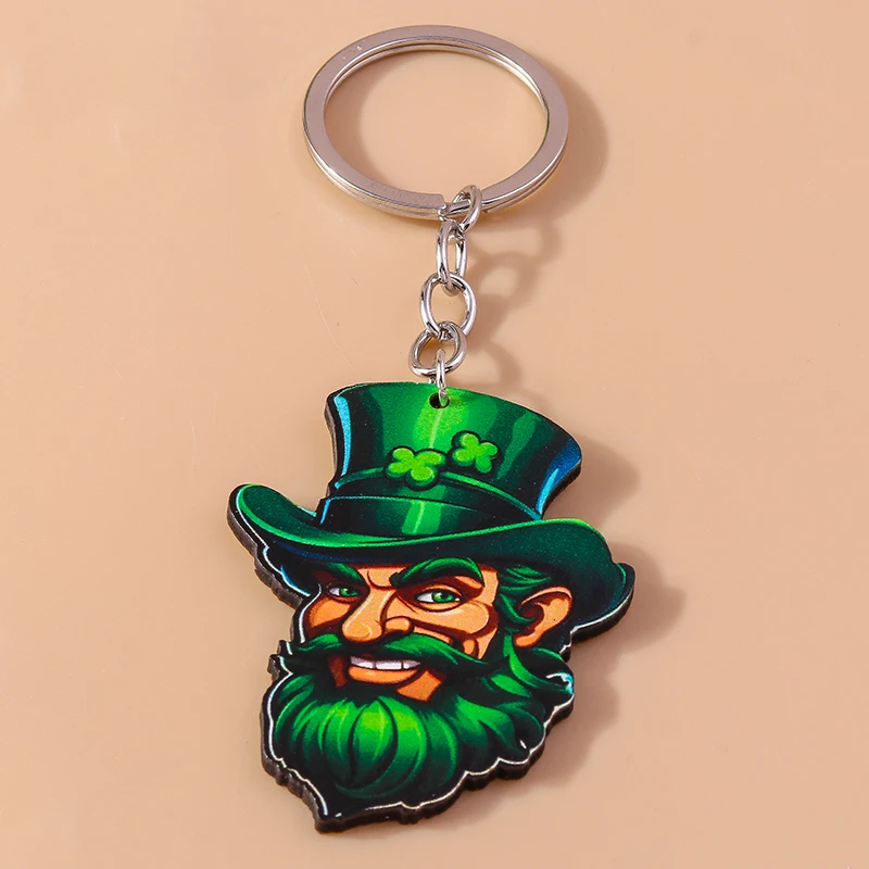 Креативный брелок на день Святого Патрика шляпа клевер трилистник кулон для