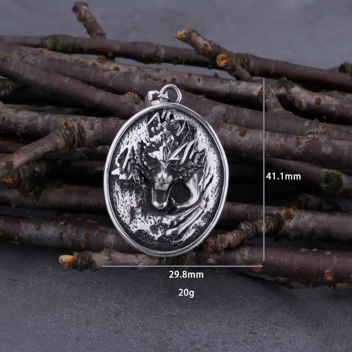 Мужская подвеска из нержавеющей стали в стиле ретро