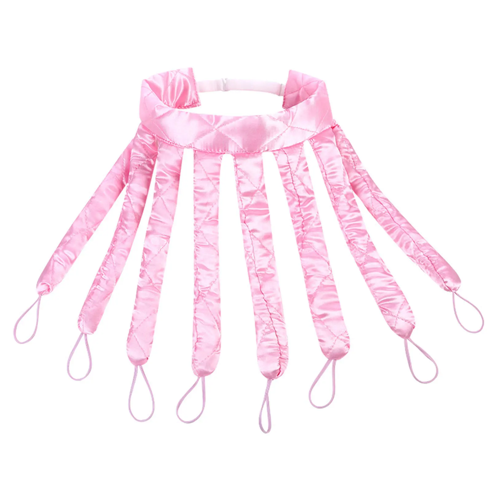

Salon Universal 8 Straps Comfortable For Overnight Elastic Band Heatless Curling Headband Travel Home Styling Tool Octopus Stain