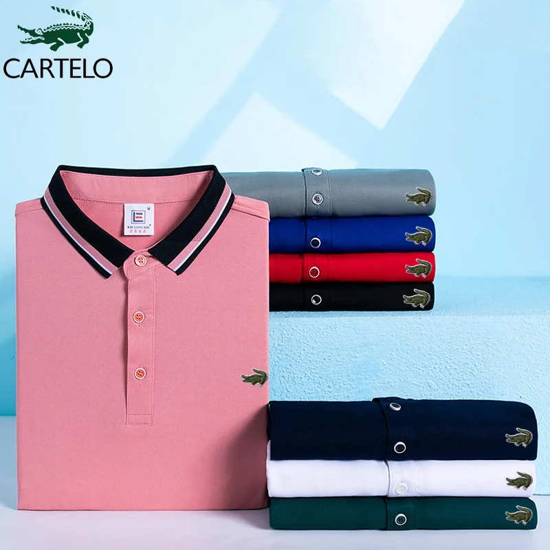 

CARTELO Men's T-Shirts Fashion Men's Clothing Leisure business POLO shirt Golf High Quality Short Sleeves Embroidered T-shirt