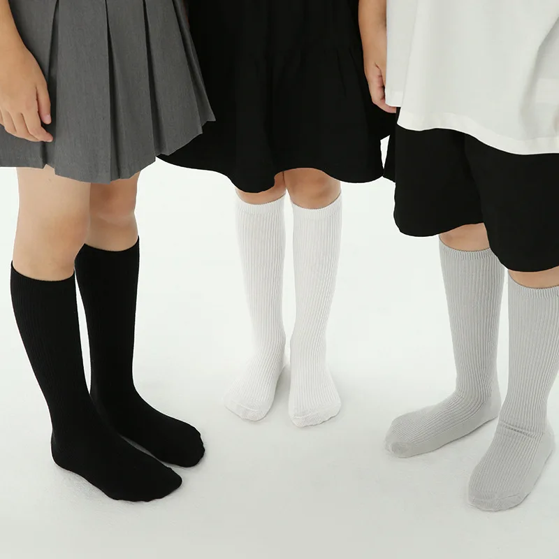 2 пары/партия однотонные носки из хлопка на Возраст 3-12 лет