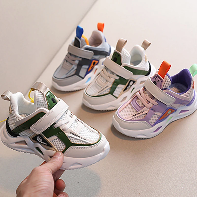 

Size 27-37 Fashion Children Casual Shoes for Kids Girls Soft Outdoor Sport Sneakers for Boys Non-slip Running Shoes Rubber Sole