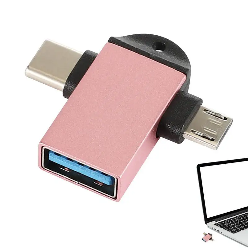 OTG-конвертер для телефона, USB 3 In-1OTG адаптер в Type-c конвертер, Plug And Play, чтение и резервное копирование данных, USB-адаптер для телефонов и планшетов
