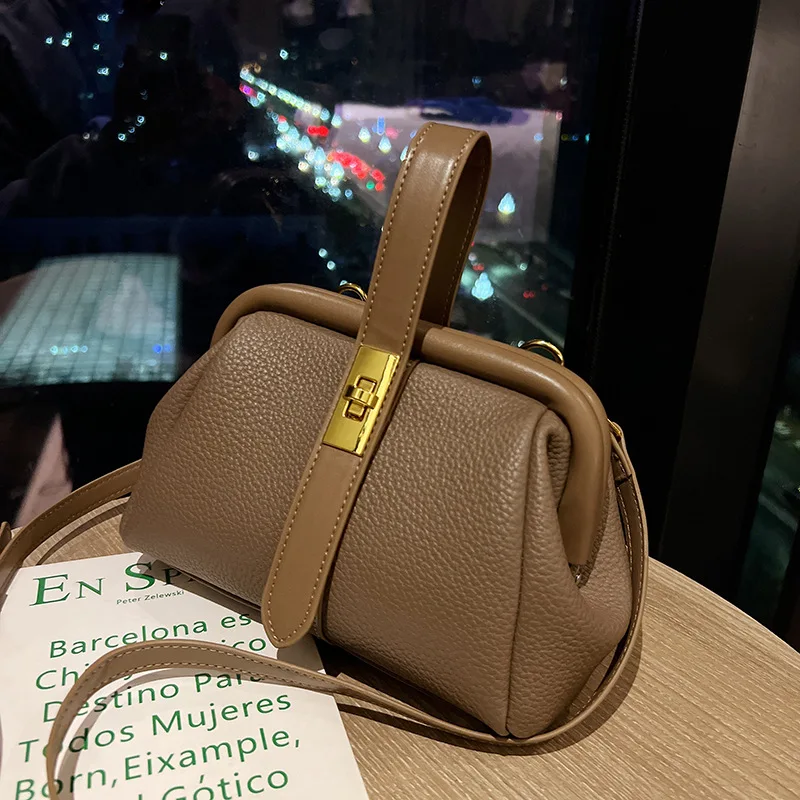 

Женские сумочки, новинка 2023, сумка на застежке с узором Личи, модная универсальная сумка-мессенджер на одно плечо